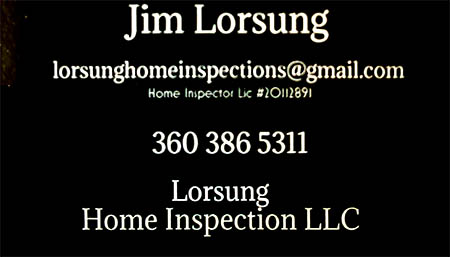 Jim Lorsung SOPHI Certified Home Inspector 360-386-5311