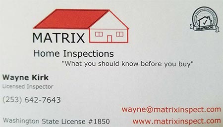 Wayne Kirk SOPHI Certified Home Inspector 253-642-7643