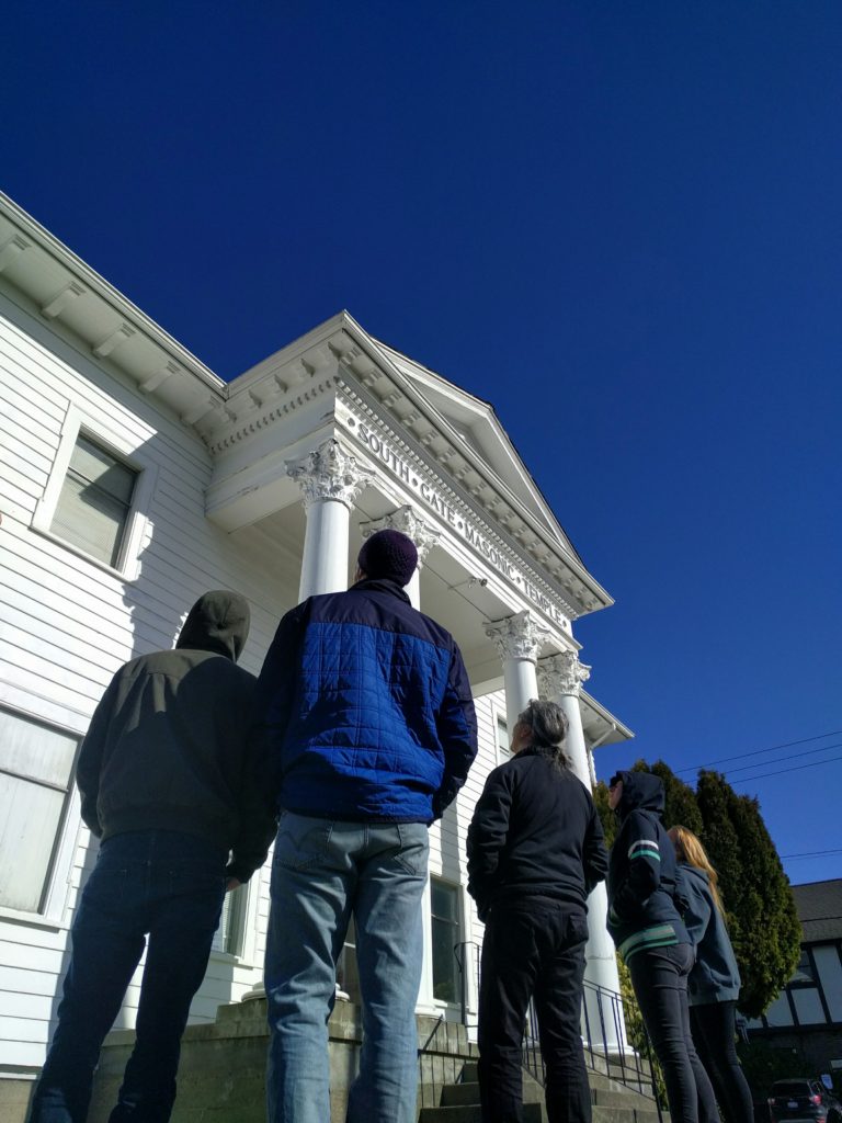 Distinctive building studied during a SOPHI instructional walkabout